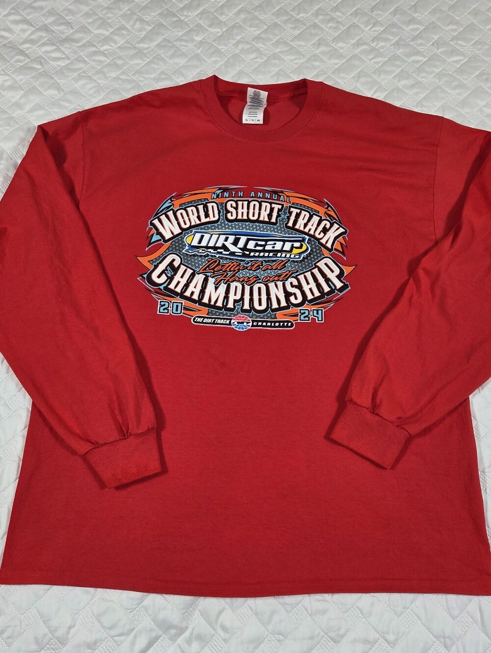 DIRTcar World Short Track Championship 2024 Long Sleeve Shirt Red Mens Size XL